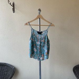 Revolve Minkpink button up crop trop sz S